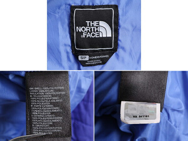 US企画 ノースフェイス 中綿 キルティング ナイロン ジャケット レディース S / 古着 The North Face ジャンパー フルジップ アウトドア 青