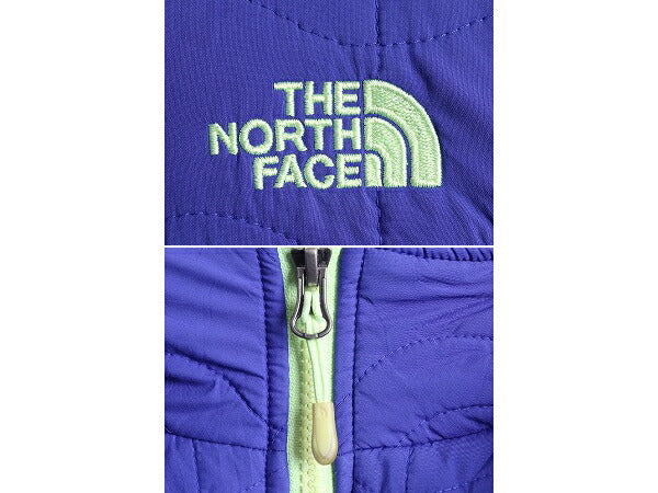 US企画 ノースフェイス 中綿 キルティング ナイロン ジャケット レディース S / 古着 The North Face ジャンパー フルジップ アウトドア 青