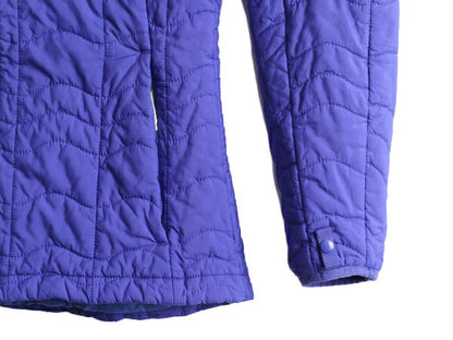 US企画 ノースフェイス 中綿 キルティング ナイロン ジャケット レディース S / 古着 The North Face ジャンパー フルジップ アウトドア 青