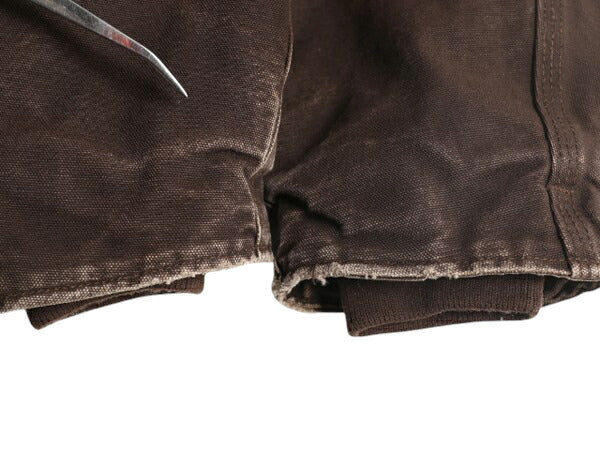 US企画 カーハート リッジ コート メンズ XL CARHARTT ダック ジャケット ブルゾン ワーク 裏 ボア パイル フリース 廃盤 フルジップ 濃茶
