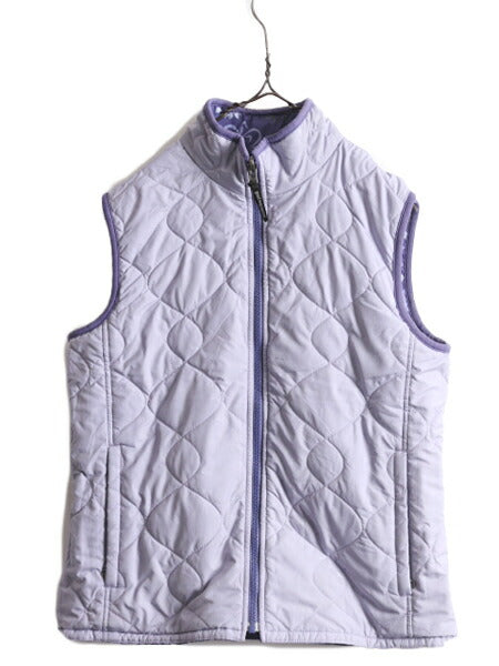 00s 04年製 パタゴニア 中綿 ナイロン リバーシブル ベスト レディース M / 古着 00年代 オールド PATAGONIA フルジップ ハイネック 前開き