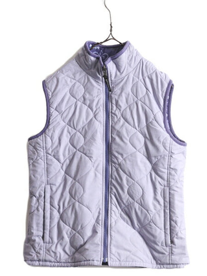 00s 04年製 パタゴニア 中綿 ナイロン リバーシブル ベスト レディース M / 古着 00年代 オールド PATAGONIA フルジップ ハイネック 前開き