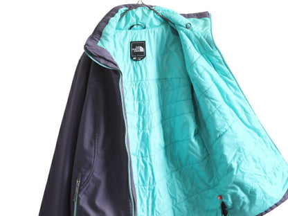 US企画 ノースフェイス APEX 中綿 ソフトシェル ジャケット レディース L 古着 The North Face エイペックス ナイロン ブルゾン マンパ 紫