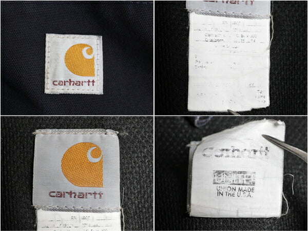 USA製 カーハート アクティブ ジャケット メンズ XL 程/ CARHARTT ダック メッシュ ライナー パーカー ブルゾン フルジップ 企業 ネイビー