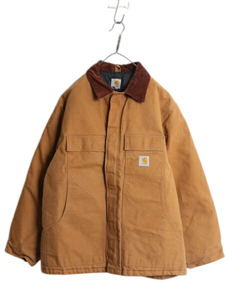 US企画 カーハート トラディショナル コート メンズ XL ブラウン ダック ジャケット ブルゾン 中綿 キルティング ライナー 大きいサイズ 茶