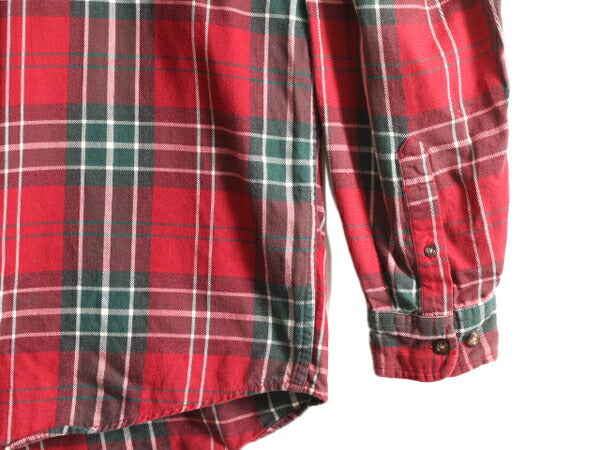 90s エディーバウアー チェック ボタンダウン フランネル シャツ メンズ L 古着 90年代 オールド Eddie Bauer アウトドア ネルシャツ ネル