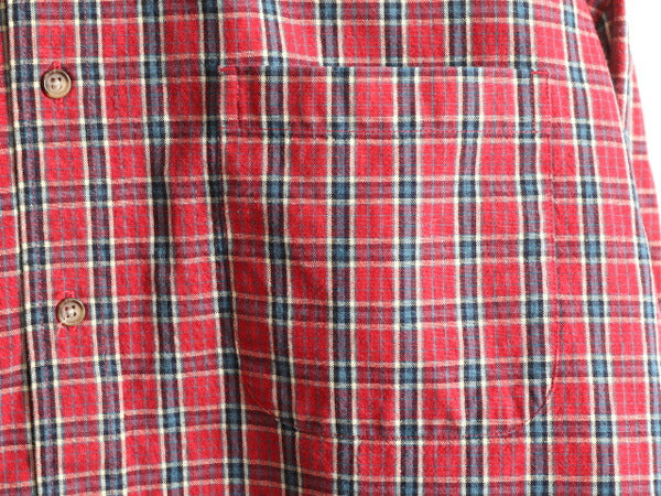 90s エディーバウアー チェック ボタンダウン シャツ メンズ XL / 古着 90年代 オールド Eddie Bauer コットン ポケット付き 大きいサイズ