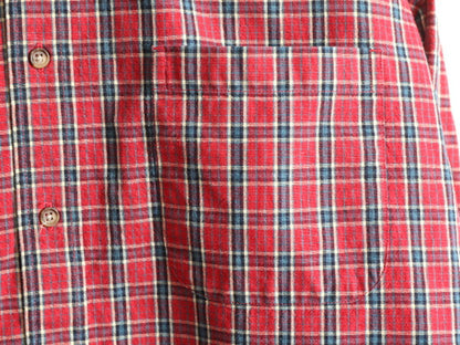 90s エディーバウアー チェック ボタンダウン シャツ メンズ XL / 古着 90年代 オールド Eddie Bauer コットン ポケット付き 大きいサイズ