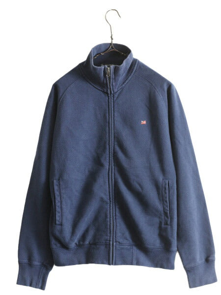 ラルフローレン スウェット トラック ジャケット メンズ S 古着 POLO JEANS ポロ フルジップ トレーナー ジャージ ブルゾン 星条旗 裏起毛
