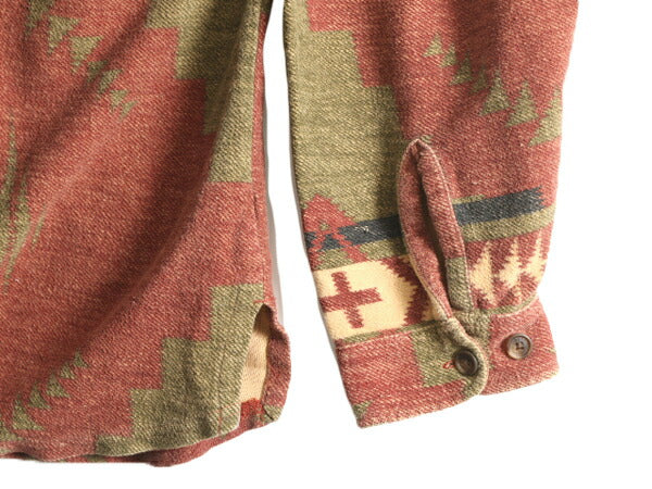 00s オービス ネイティブ コットン シャツ メンズ M / 00年代 オールド ORVIS アウトドア 長袖シャツ ポケット付き ジャケット 総柄 パイル