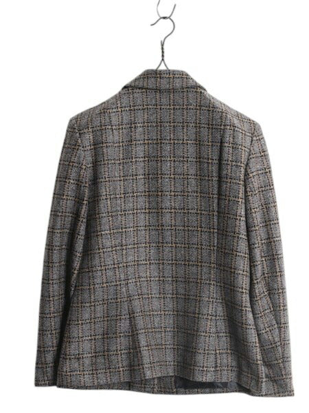 デッドストック 90s USA製 ペンドルトン テーラード ジャケット レディース S 新品 オールド PENDLETON ウール ブレザー チェック ツイード