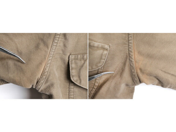 US企画 フィルソン モールスキン シャツ メンズ L 古着 FILSON コットン ネルシャツ シャモア 長袖シャツ ヘビーウェイト 無地 ネル カーキ