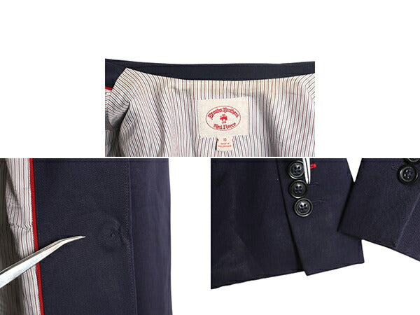 ブルックスブラザーズ テーラード ジャケット レディース M 程 Brooks Brothers Red Fleece ブレザー ウール ストレッチ ネイビー トラッド