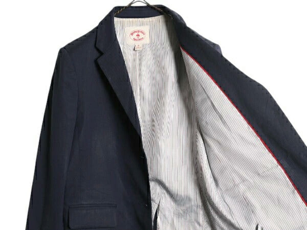ブルックスブラザーズ テーラード ジャケット レディース M 程 Brooks Brothers Red Fleece ブレザー ウール ストレッチ ネイビー トラッド