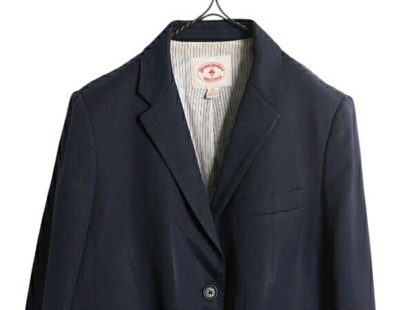 ブルックスブラザーズ テーラード ジャケット レディース M 程 Brooks Brothers Red Fleece ブレザー ウール ストレッチ ネイビー トラッド