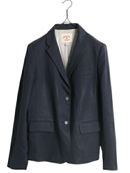 ブルックスブラザーズ テーラード ジャケット レディース M 程 Brooks Brothers Red Fleece ブレザー ウール ストレッチ ネイビー トラッド