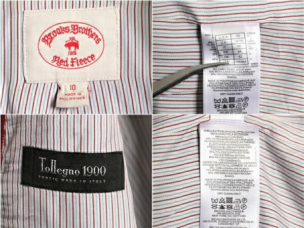ブルックスブラザーズ テーラード ジャケット レディース M 程 Brooks Brothers Red Fleece ブレザー ウール ストレッチ ネイビー トラッド