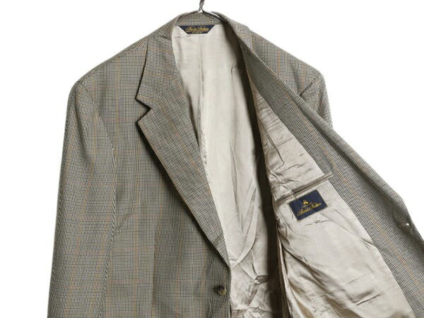 90s USA製 ブルックスブラザーズ テーラード ジャケット メンズ L 程 90年代 オールド Brooks Brothers ブレザー ウール チェック トラッド