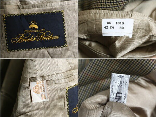 90s USA製 ブルックスブラザーズ テーラード ジャケット メンズ L 程 90年代 オールド Brooks Brothers ブレザー ウール チェック トラッド