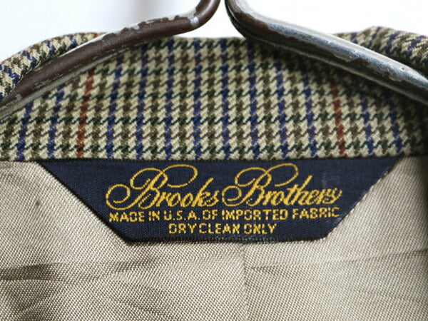 90s USA製 ブルックスブラザーズ テーラード ジャケット メンズ L 程 90年代 オールド Brooks Brothers ブレザー ウール チェック トラッド