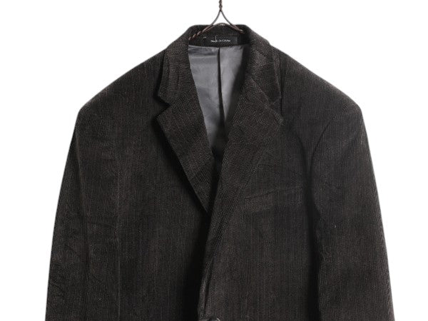 チャップス ラルフローレン 太畝 コーデュロイ テーラード ジャケット メンズ M 程/ 古着 CHAPS ポロ ブレザー ヘリンボーン トラッド 灰