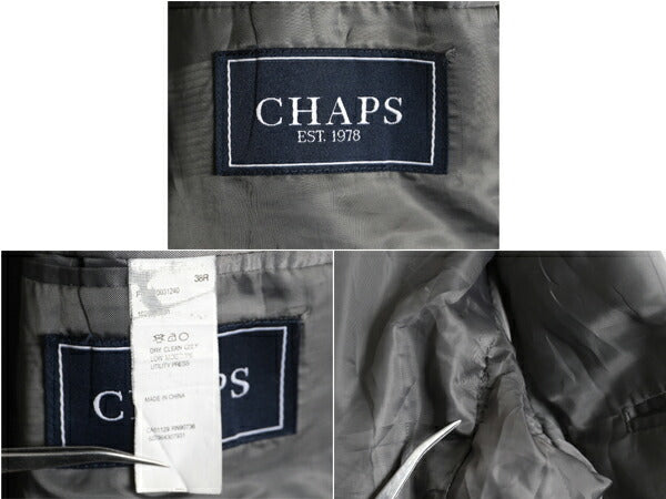 チャップス ラルフローレン 太畝 コーデュロイ テーラード ジャケット メンズ M 程/ 古着 CHAPS ポロ ブレザー ヘリンボーン トラッド 灰