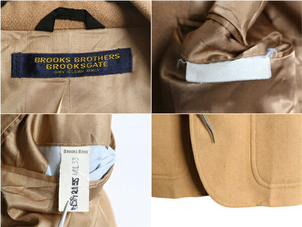 80s USA製 ブルックスブラザーズ テーラード ジャケット メンズ L 程/ 旧タグ ヴィンテージ BROOKSGATE ブレザー キャメル ヘアー ブラウン