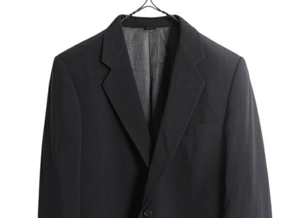 80s USA製 ジバンシィ テーラード ジャケット メンズ S 程/ 古着 80年代 ヴィンテージ GIVENCHY ウール ブレザー トラッド ダーク ネイビー