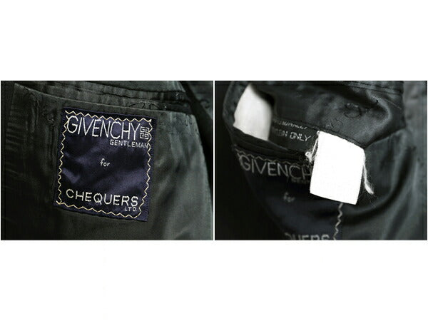 80s USA製 ジバンシィ テーラード ジャケット メンズ S 程/ 古着 80年代 ヴィンテージ GIVENCHY ウール ブレザー トラッド ダーク ネイビー