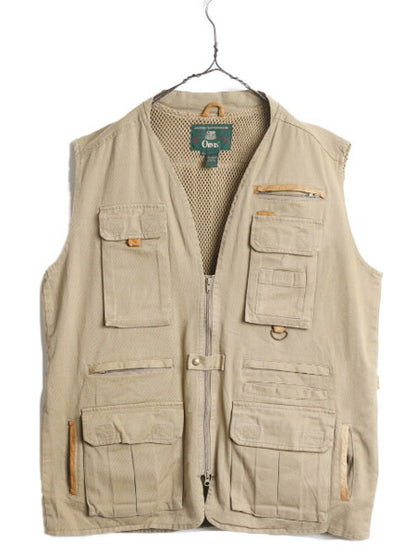 90s オービス フィッシング ベスト メンズ XL 90年代 オールド 旧タグ ORVIS アウトドア 重ね着 サファリ ハンティング 前開き 多ポケット