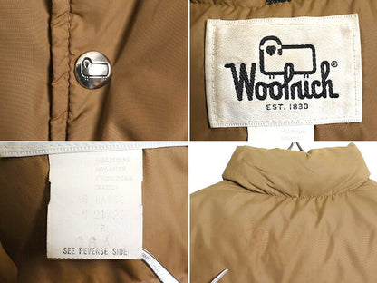 70s ウールリッチ ナイロン ダウン ベスト キッズ L メンズ S 程/ 70年代 Woolrich ヴィンテージ 白タグ アウトドア 重ね着 ポケット付き