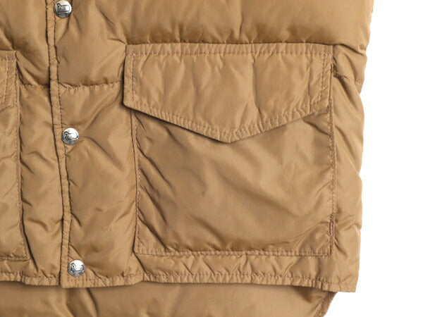 70s ウールリッチ ナイロン ダウン ベスト キッズ L メンズ S 程/ 70年代 Woolrich ヴィンテージ 白タグ アウトドア 重ね着 ポケット付き