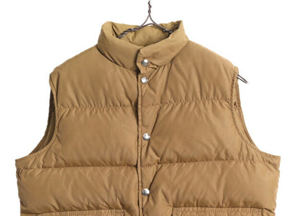 70s ウールリッチ ナイロン ダウン ベスト キッズ L メンズ S 程/ 70年代 Woolrich ヴィンテージ 白タグ アウトドア 重ね着 ポケット付き