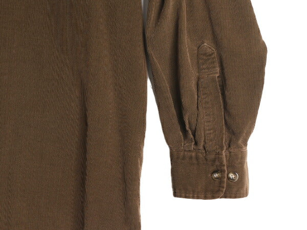 90s エルエルビーン コーデユロイ 長袖 ボタンダウン シャツ メンズ L / 90年代 オールド LLBEAN アウトドア 長袖シャツ ポケット付き 無地