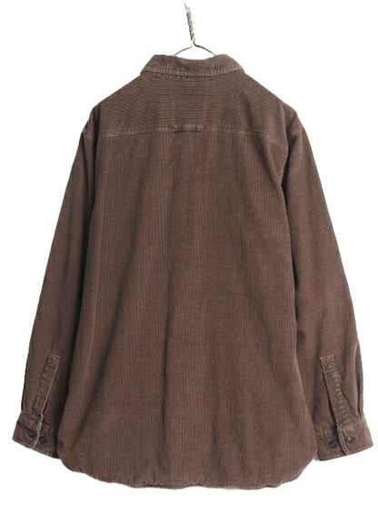 00s エルエルビーン コーデユロイ 長袖 シャツ メンズ L 00年代 オールド LLBEAN アウトドア 長袖シャツ チェック ライナー付き ジャケット
