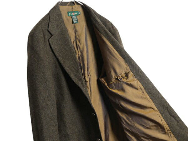 90s J CREW テーラード ジャケット メンズ XL 古着 旧タグ オールド 巨人タグ ジェイクルー ブレザー ウール モヘア 大きいサイズ オリーブ