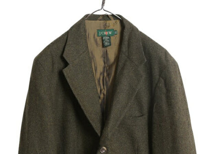 90s J CREW テーラード ジャケット メンズ XL 古着 旧タグ オールド 巨人タグ ジェイクルー ブレザー ウール モヘア 大きいサイズ オリーブ
