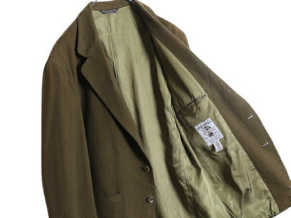 90s USA製 バナナリパブリック メルトン テーラード ジャケット メンズ M 古着 90年代 オールド BANANA REPUBLIC ウール ブレザー オリーブ