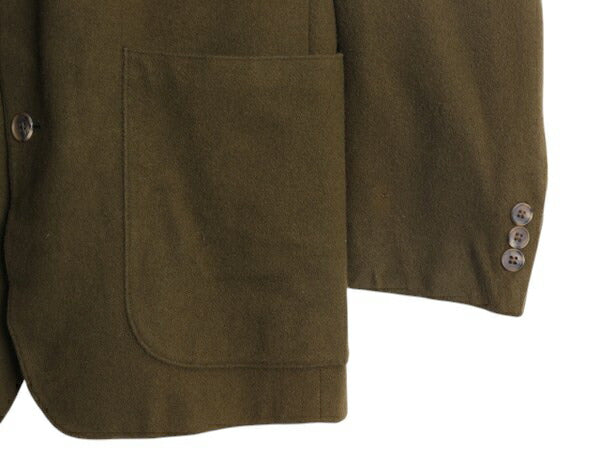90s USA製 バナナリパブリック メルトン テーラード ジャケット メンズ M 古着 90年代 オールド BANANA REPUBLIC ウール ブレザー オリーブ