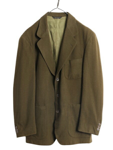 90s USA製 バナナリパブリック メルトン テーラード ジャケット メンズ M 古着 90年代 オールド BANANA REPUBLIC ウール ブレザー オリーブ