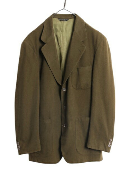 90s USA製 バナナリパブリック メルトン テーラード ジャケット メンズ M 古着 90年代 オールド BANANA REPUBLIC ウール ブレザー オリーブ
