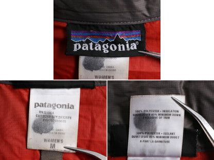 08年製 パタゴニア フィオナ パーカー ダウン コート レディース M 古着 PATAGONIA ジャケット グース 800フィル アウトドア キルティング