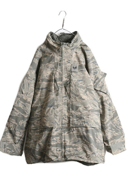 09年製 米軍実物 APECS ゴアテックス デジタル タイガーカモ 迷彩 ジャケット X-LARGE LONG / 古着 軍物 ミリタリー USAF ABU エアフォース