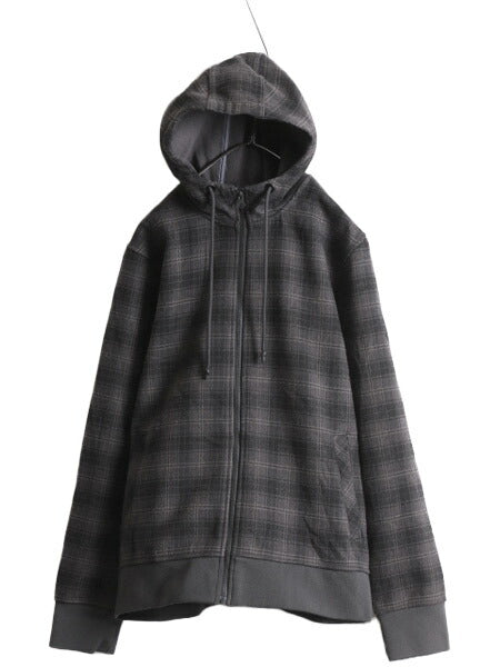 US企画 ノースフェイス アウトバウンド フルジップ フーディ メンズ L The North face アウトドア フリース パーカー ジャケット チェック