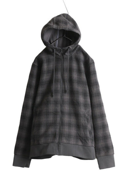 US企画 ノースフェイス アウトバウンド フルジップ フーディ メンズ L The North face アウトドア フリース パーカー ジャケット チェック
