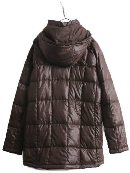 US企画 ノースフェイス ダウン ハーフ コート レディース L 古着 The North Face アウトドア ジャケット 600フィル キルティング ブラウン
