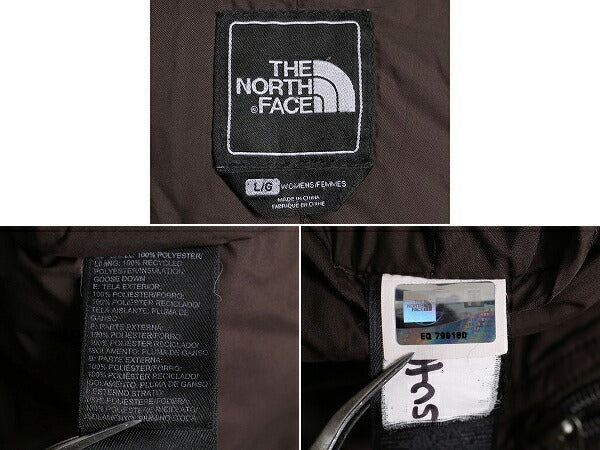 US企画 ノースフェイス ダウン ハーフ コート レディース L 古着 The North Face アウトドア ジャケット 600フィル キルティング ブラウン