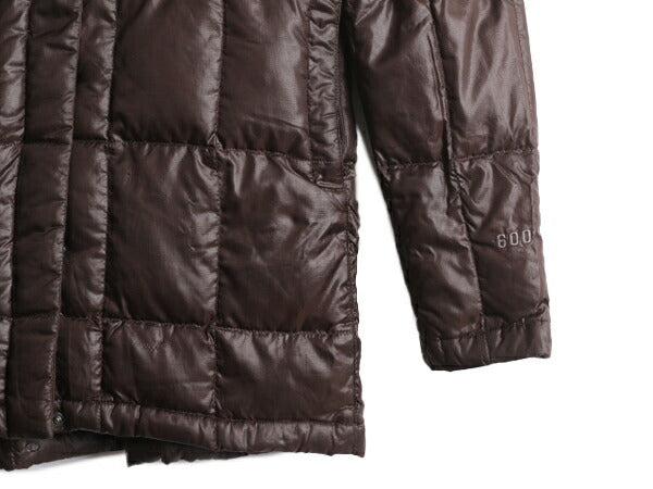 US企画 ノースフェイス ダウン ハーフ コート レディース L 古着 The North Face アウトドア ジャケット 600フィル キルティング ブラウン