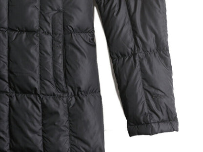 US企画 ノースフェイス ロング ダウン コート レディース S / The North Face アウトドア パーカー ジャケット 550フィル キルティング 黒