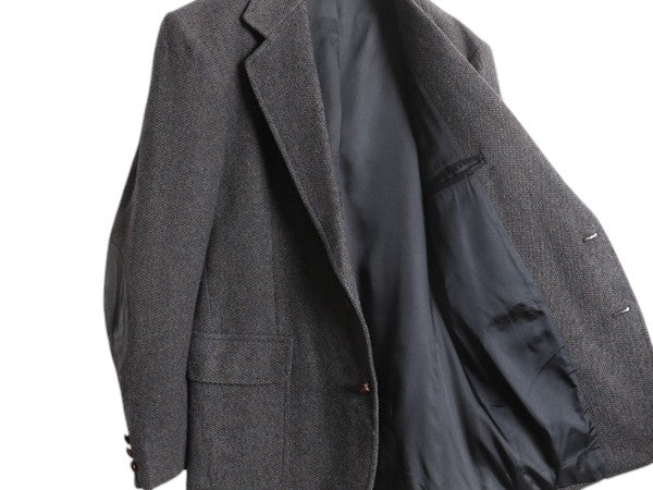 90s USA製 ペンドルトン ツイード テーラード ジャケット メンズ M 程/ オールド PENDLETON ブレザー ウール 本革 レザー エルボーパッチ